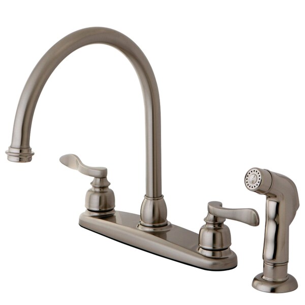 Kingston Brass KB8798NFLSP NuWave French Centerset Kitchen Faucet, Brushed Nickel KB8798NFLSP - main